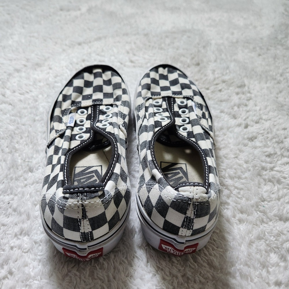 Vans Authentic Checkerboard Black White‎ Kids Sneakers 3.5 Men 5 Women - Picture 2 of 3